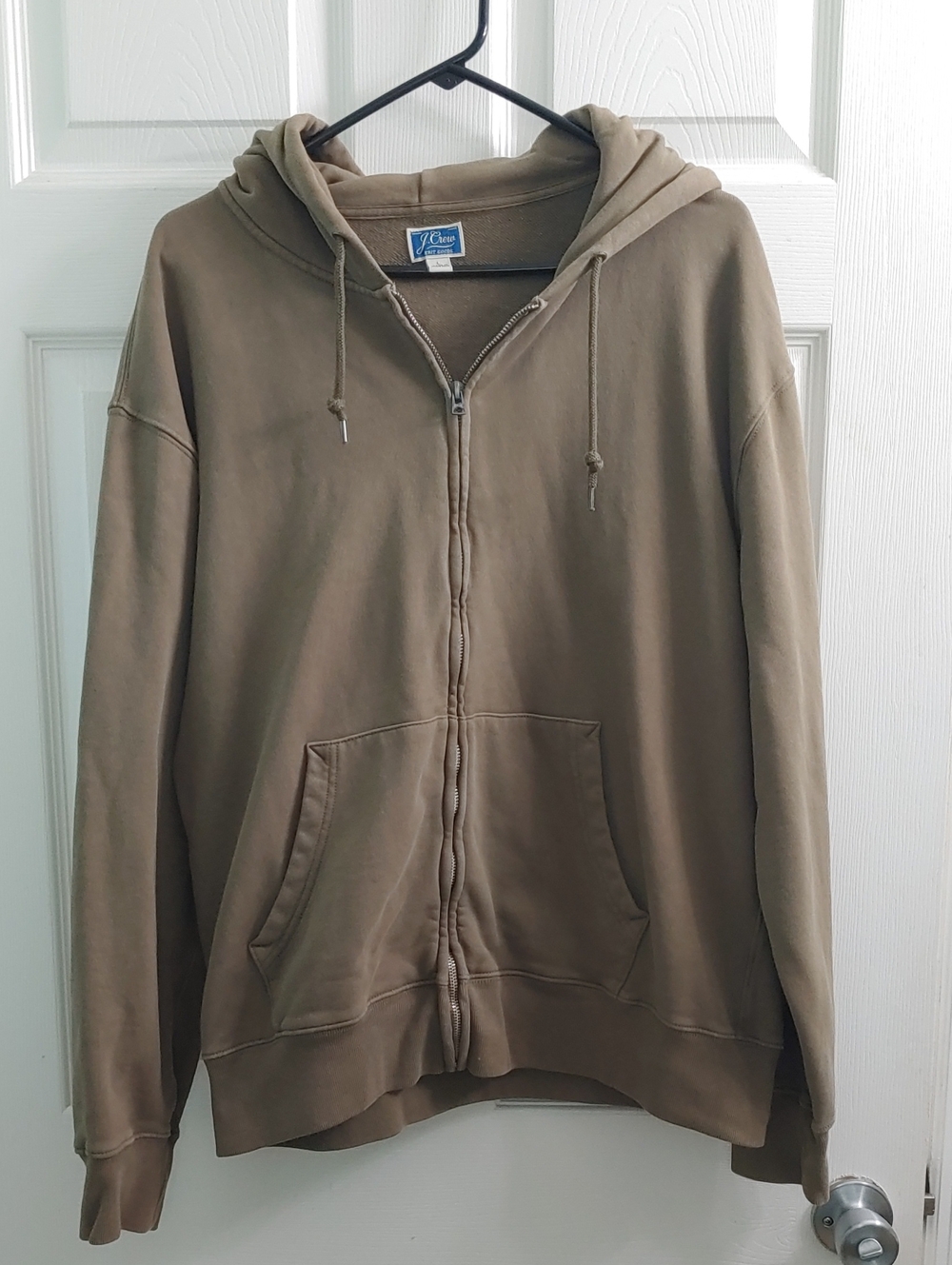 J. Crew Knit Goods Jacket Men’s L Tan Full Zip Hoodie
